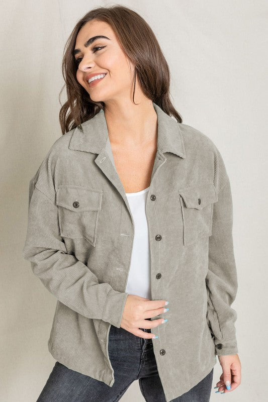 Corduroy Jacket-Charmful Clothing Boutique