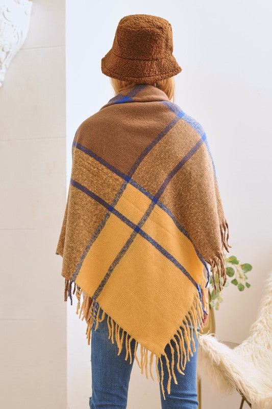 PLAID WINTER SHAWL SCARF-Charmful Clothing Boutique