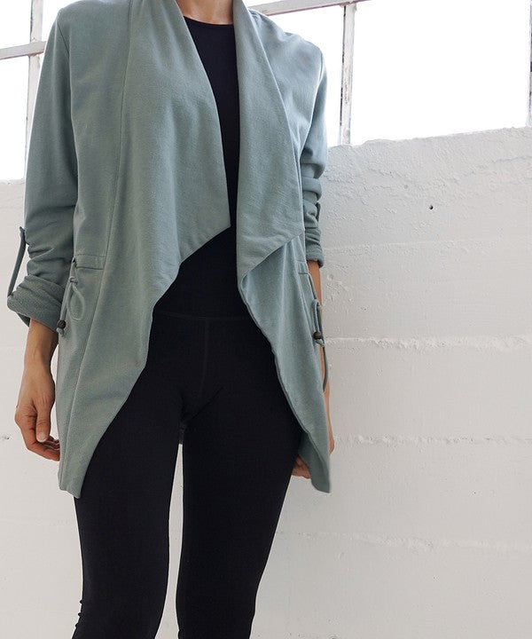 HEMP OPEN FRONT JACKET-Charmful Clothing Boutique