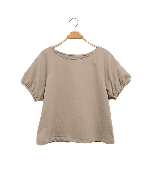 HEMP BALLOON SLV TOP-Charmful Clothing Boutique