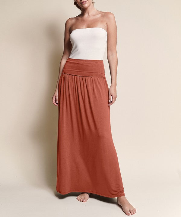 BAMBOO YOGA MAXI SKIRT-Charmful Clothing Boutique