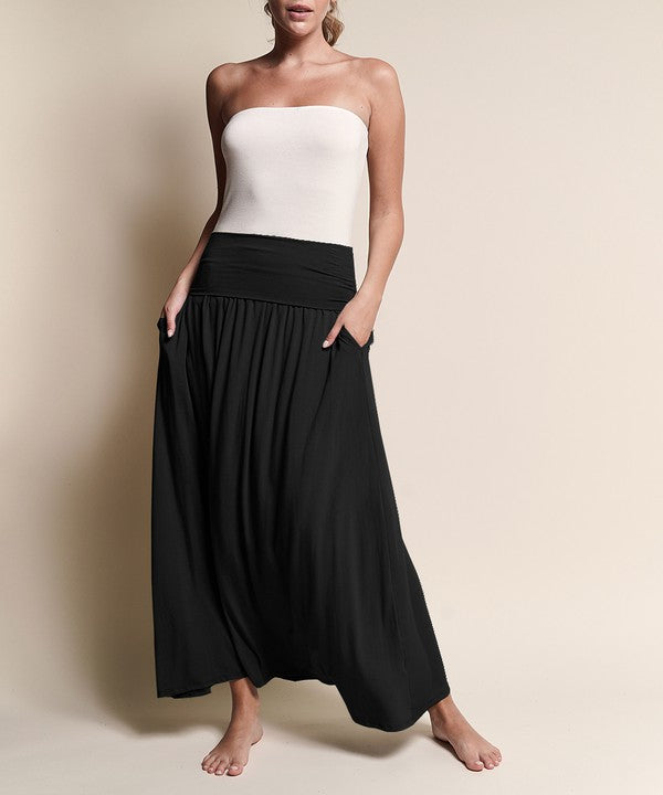 BAMBOO YOGA MAXI SKIRT-Charmful Clothing Boutique