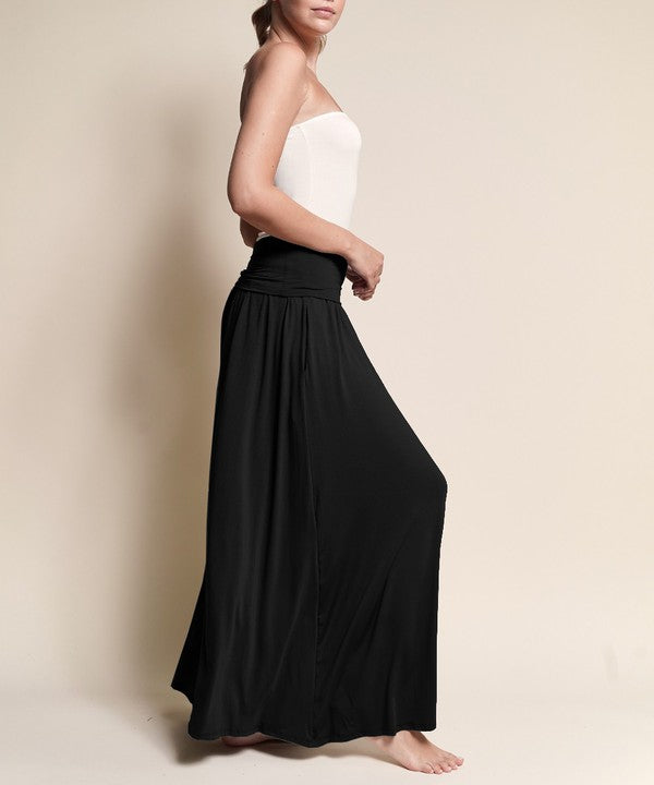 BAMBOO YOGA MAXI SKIRT-Charmful Clothing Boutique