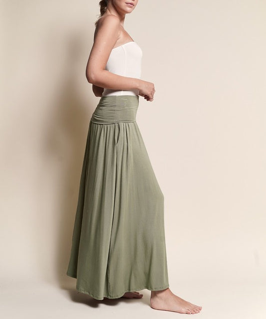 BAMBOO YOGA MAXI SKIRT-Charmful Clothing Boutique