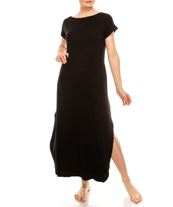 BAMBOO MAXI DRESS-Charmful Clothing Boutique