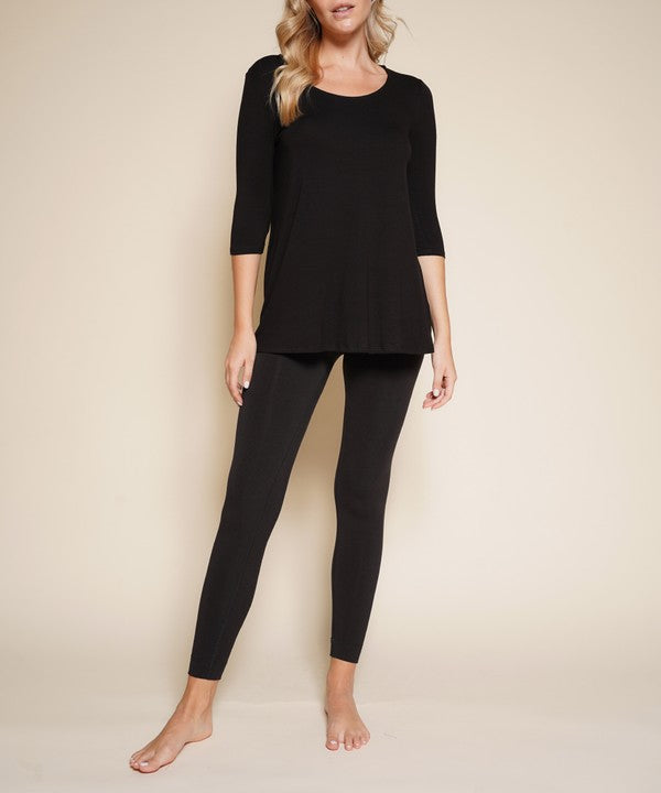 BAMBOO ELBOW TUNIC T-Charmful Clothing Boutique