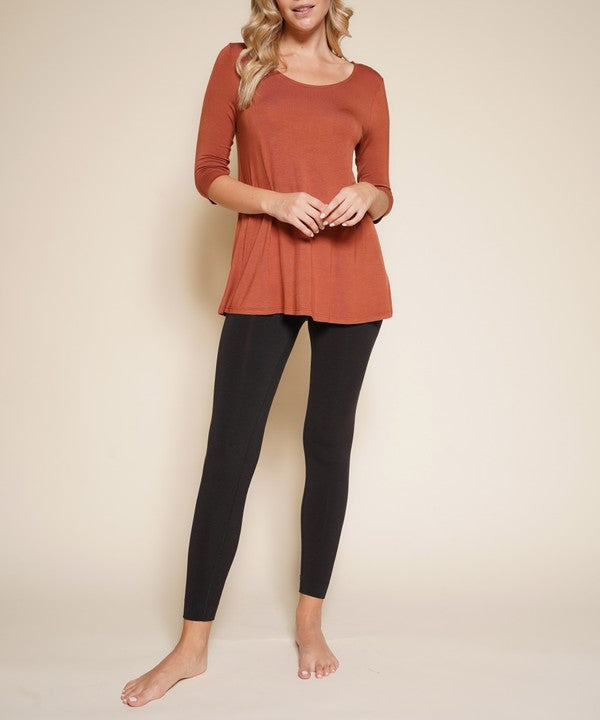 BAMBOO ELBOW TUNIC T-Charmful Clothing Boutique