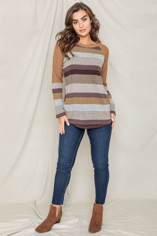 Multi Stripe Tunic-Charmful Clothing Boutique