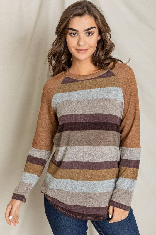 Multi Stripe Tunic-Charmful Clothing Boutique