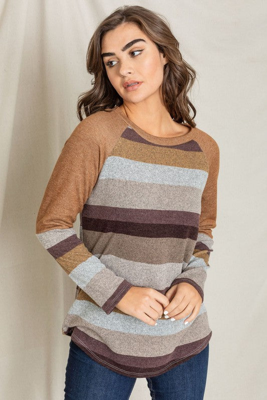 Multi Stripe Tunic-Charmful Clothing Boutique