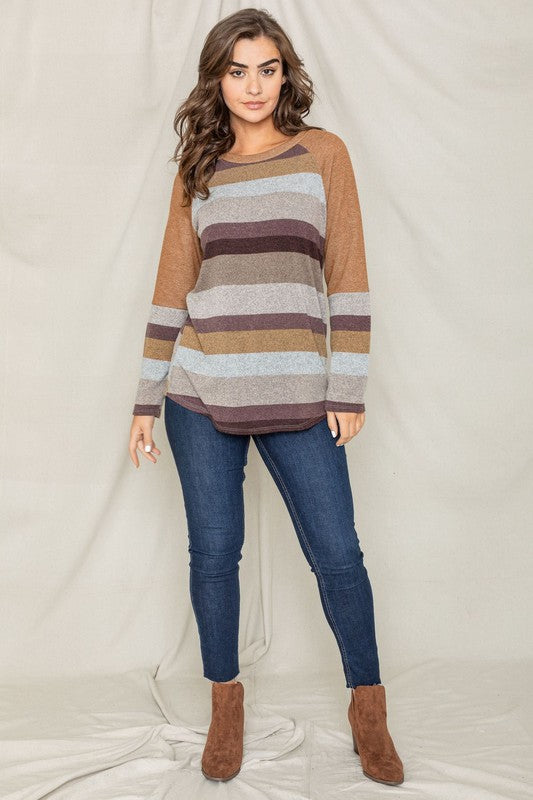 Multi Stripe Tunic-Charmful Clothing Boutique