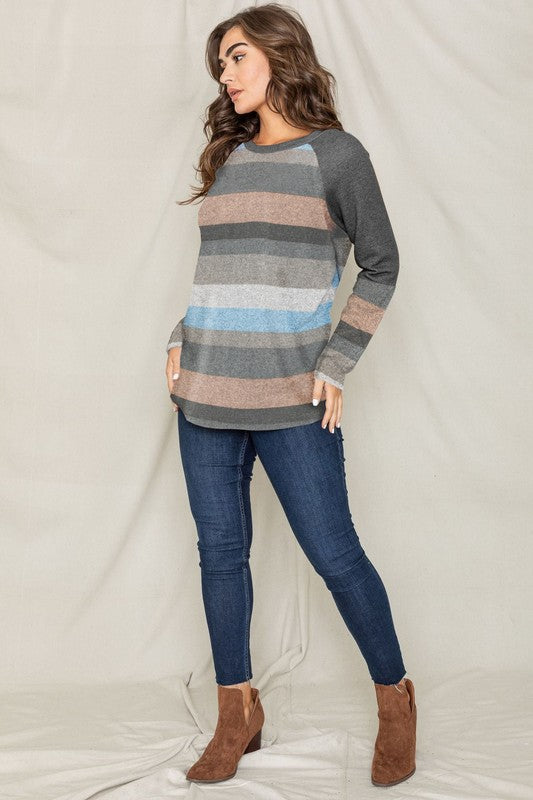 Multi Stripe Tunic-Charmful Clothing Boutique