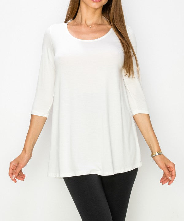 BAMBOO ELBOW TUNIC T-Charmful Clothing Boutique