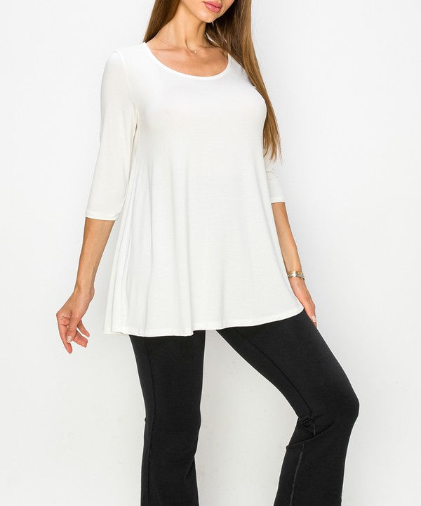 BAMBOO ELBOW TUNIC T-Charmful Clothing Boutique