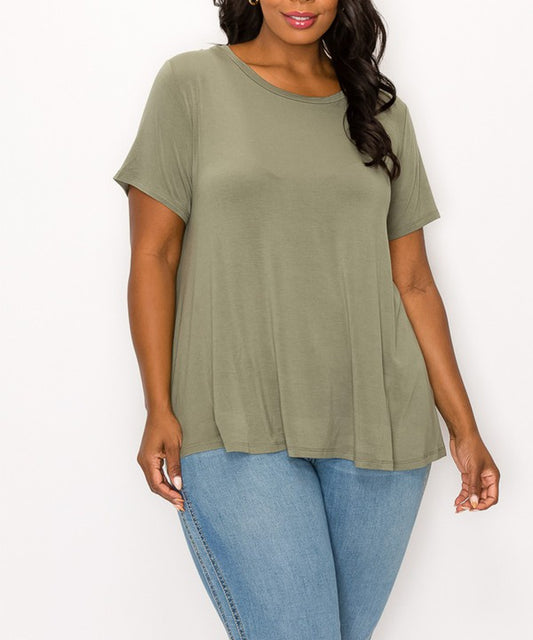 Bamboo classic top for curvy size-Charmful Clothing Boutique