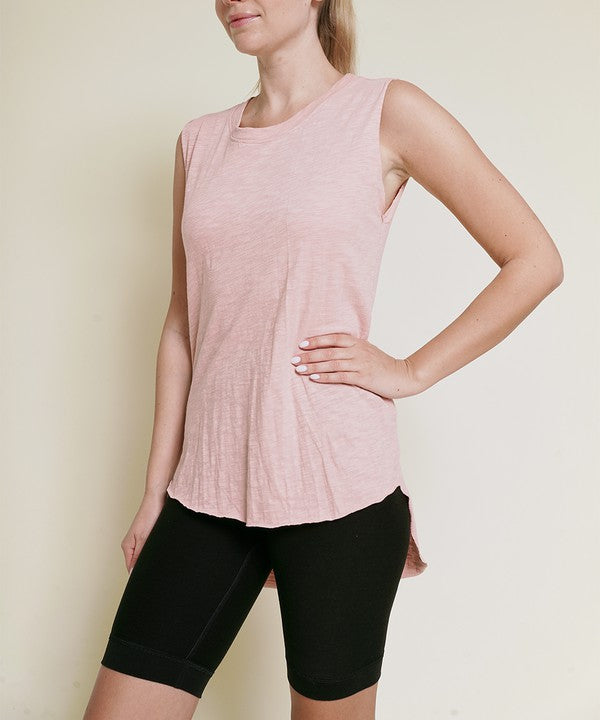 MAUVE HIGH LOW TANK-Charmful Clothing Boutique