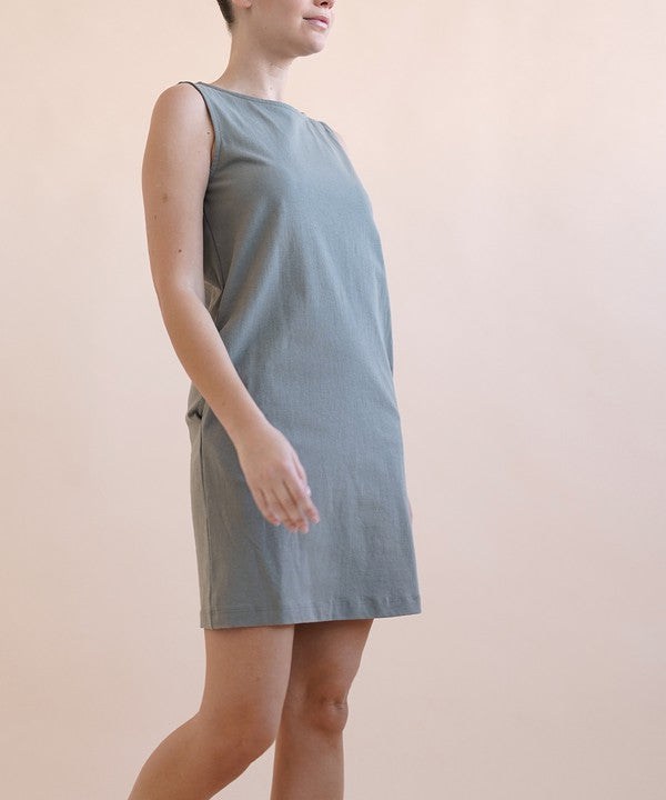 SLEEVESS COTTON DRESS-Charmful Clothing Boutique