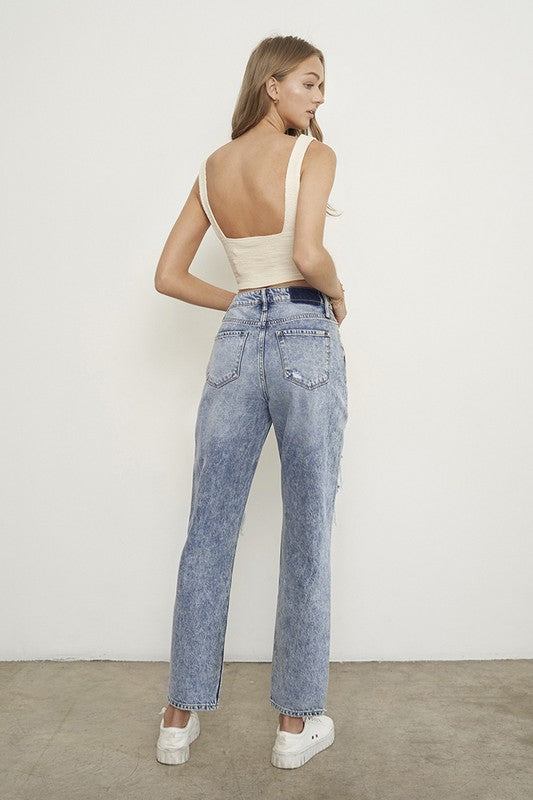 SLIM BOYFRIEND JEANS-Charmful Clothing Boutique