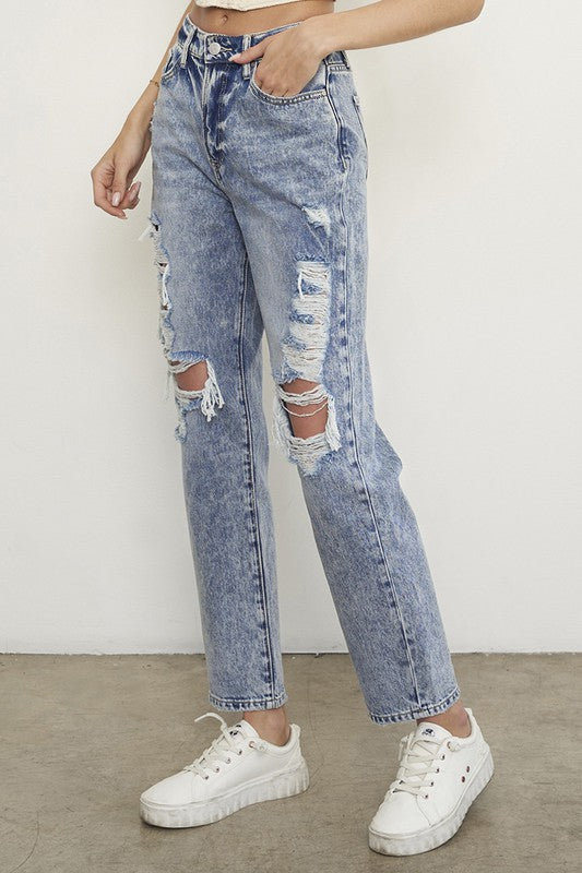 SLIM BOYFRIEND JEANS-Charmful Clothing Boutique