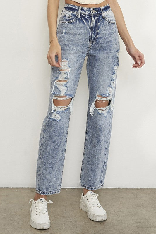 SLIM BOYFRIEND JEANS-Charmful Clothing Boutique