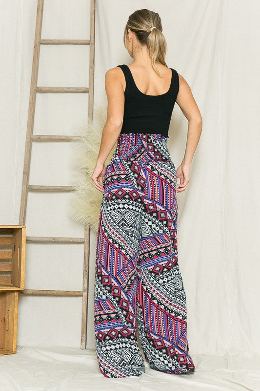 Smocked Wide Leg Pants-Charmful Clothing Boutique