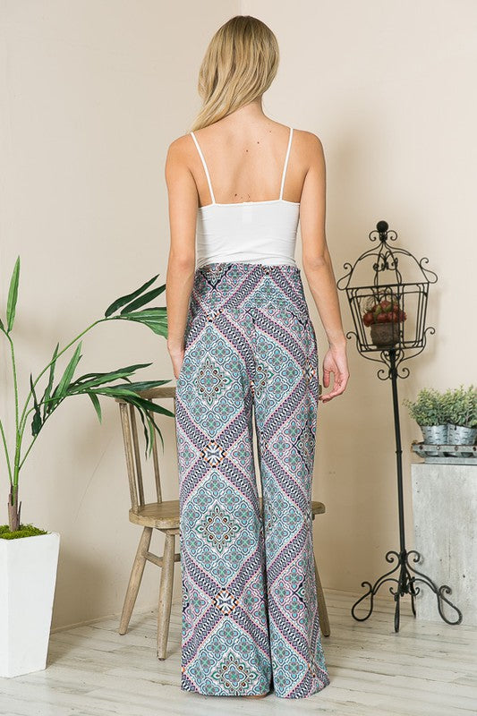 Smocked Wide Leg Pants-Charmful Clothing Boutique