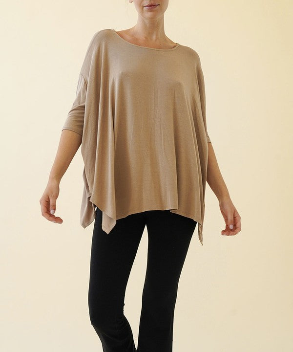 Bamboo Poncho Tunic-Charmful Clothing Boutique