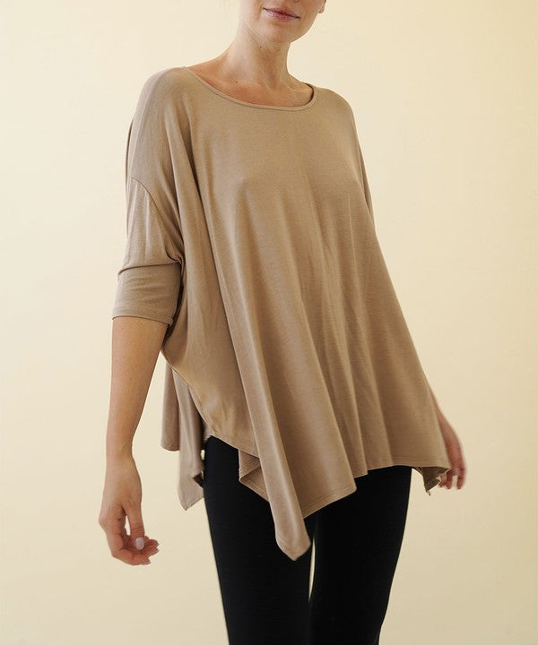 Bamboo Poncho Tunic-Charmful Clothing Boutique