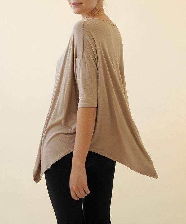 Bamboo Poncho Tunic-Charmful Clothing Boutique