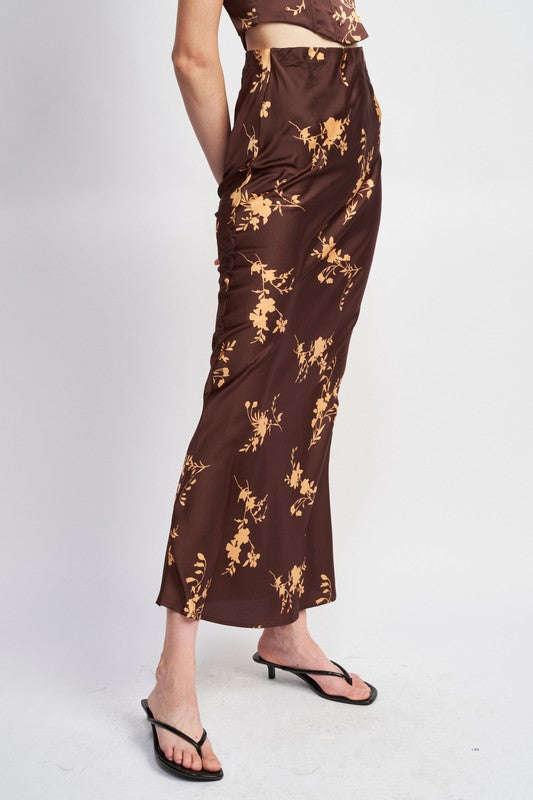 HIGH WAIST BIAS CUT MAXI SKIRT-Charmful Clothing Boutique