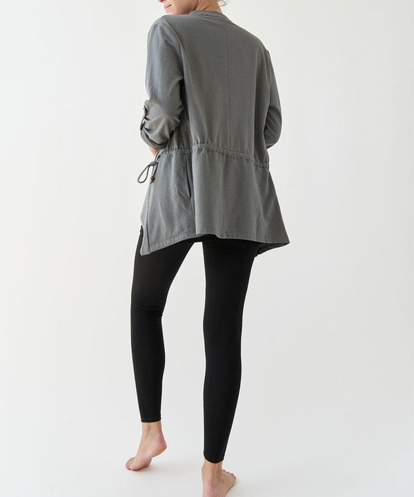 HEMP OPEN FRONT JACKET-Charmful Clothing Boutique