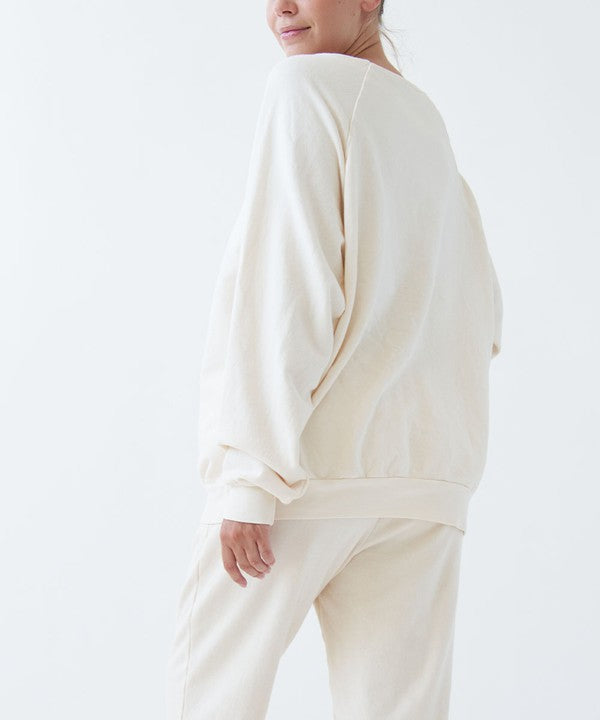 GARMENT DYE FRENCH TERRY PULLOVER-Charmful Clothing Boutique