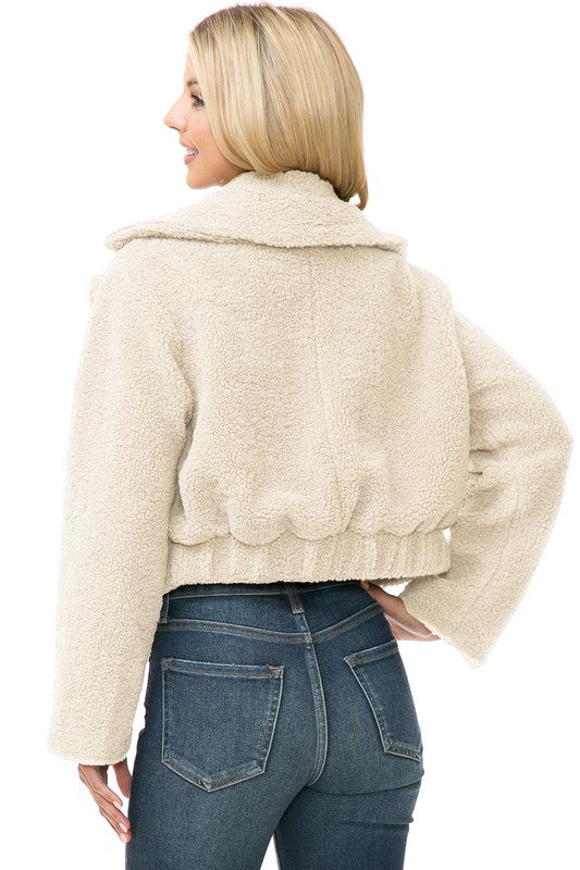 Women's Faux Fur Jacket-Charmful Clothing Boutique