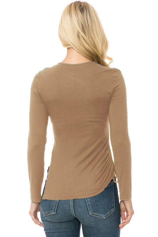 Womens Knit Long Sleeve TOP-Charmful Clothing Boutique