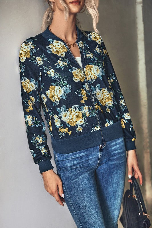 Women's Print Jacket-Charmful Clothing Boutique