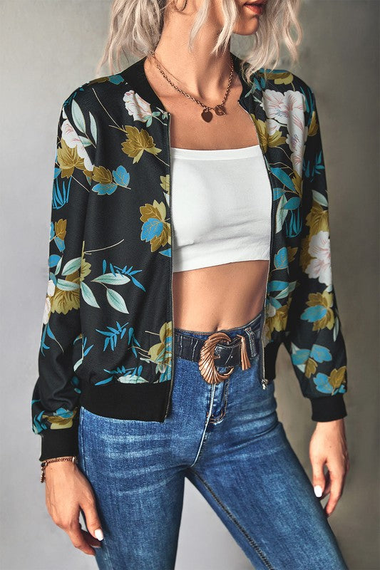 Women's Print Jacket-Charmful Clothing Boutique