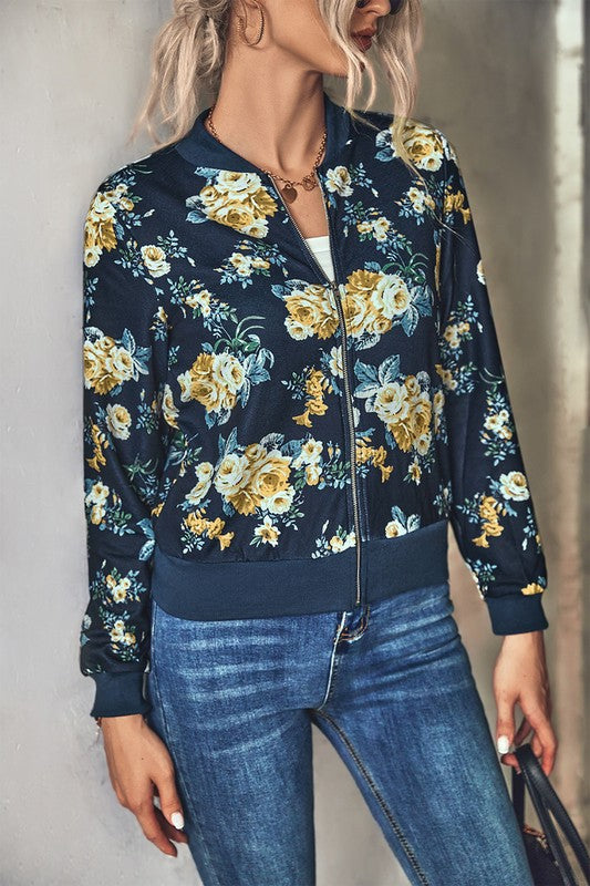 Women's Print Jacket-Charmful Clothing Boutique