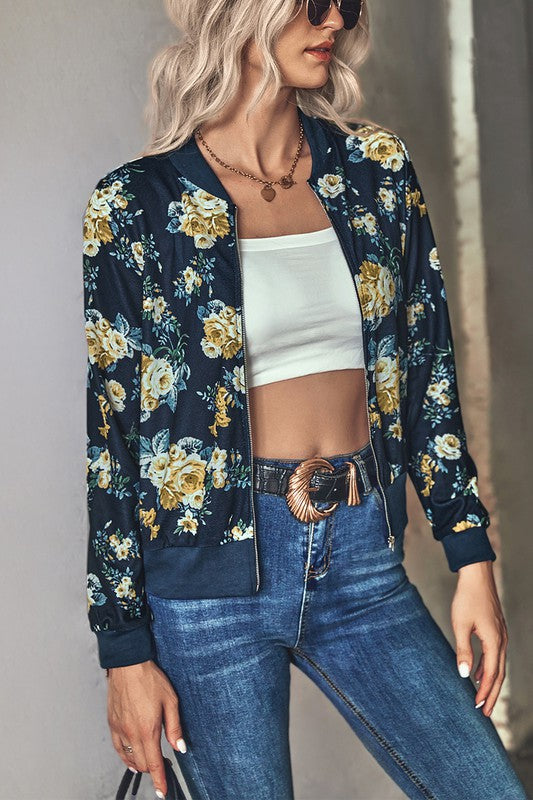 Women's Print Jacket-Charmful Clothing Boutique