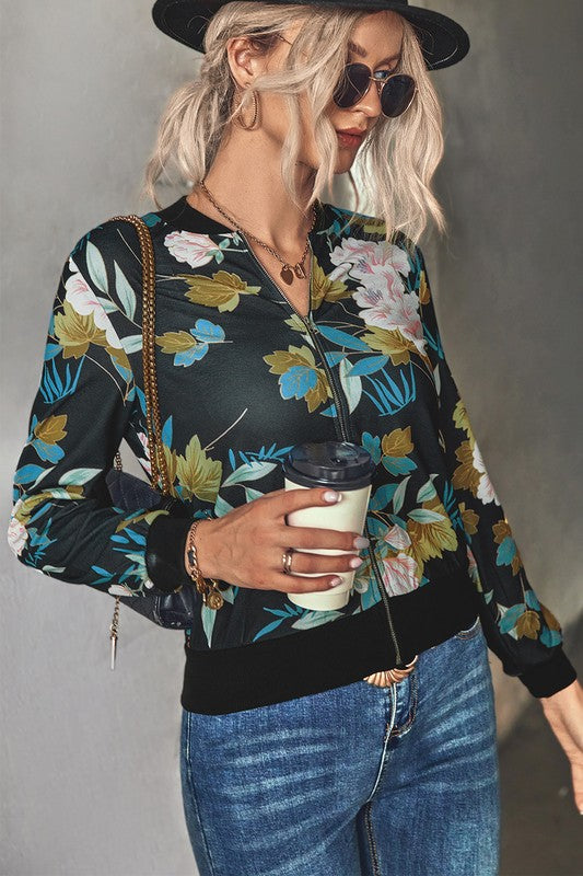 Women's Print Jacket-Charmful Clothing Boutique