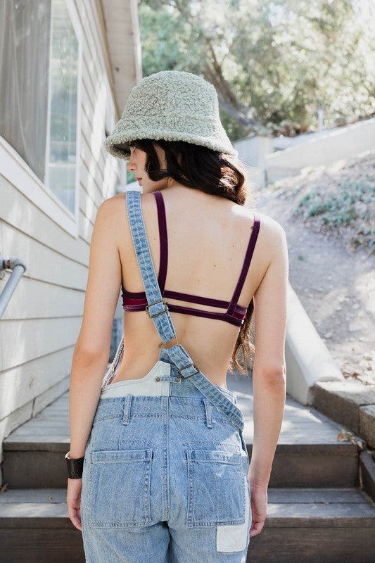 Crushed Velvet Bralette-Charmful Clothing Boutique