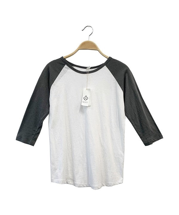 COTTON  VINTAGE RAGLAN T-Charmful Clothing Boutique