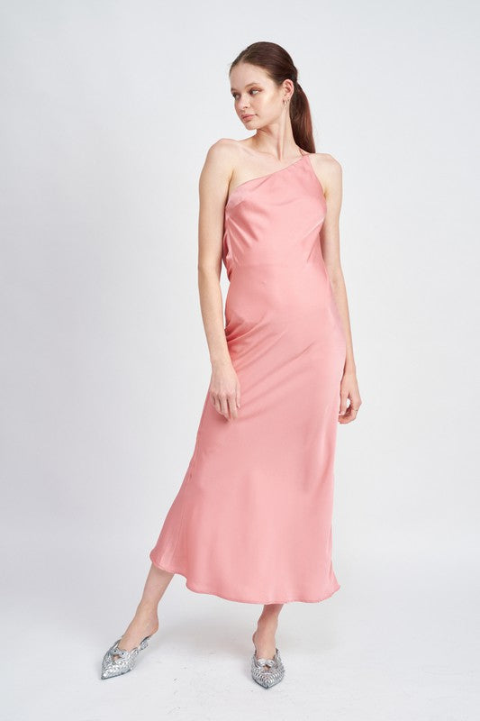 SATIN MAXI BIAS DRESS-Charmful Clothing Boutique