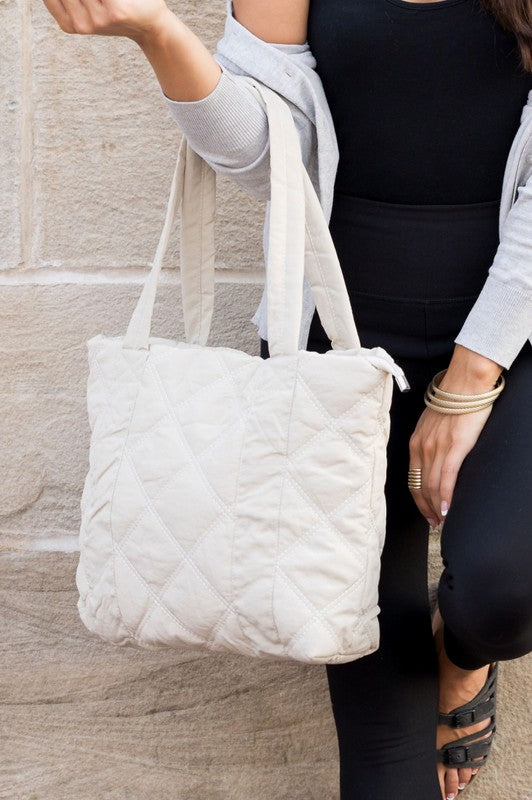 Quilted Tote-Charmful Clothing Boutique