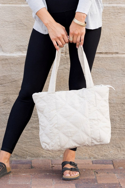 Quilted Tote-Charmful Clothing Boutique