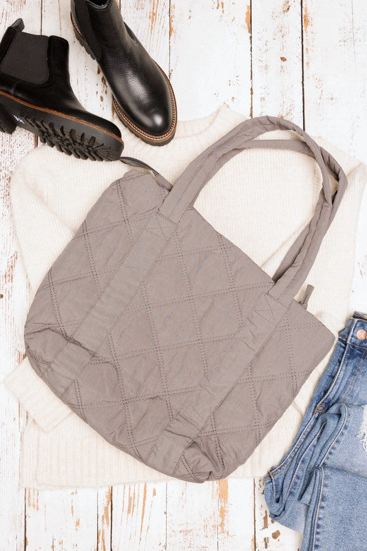 Quilted Tote-Charmful Clothing Boutique