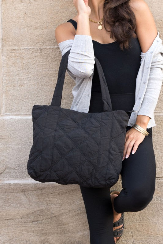 Quilted Tote-Charmful Clothing Boutique