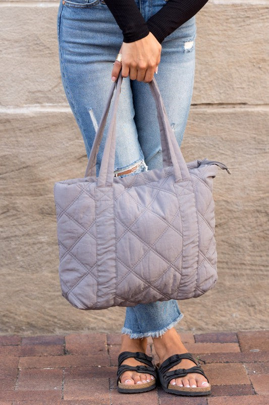 Quilted Tote-Charmful Clothing Boutique