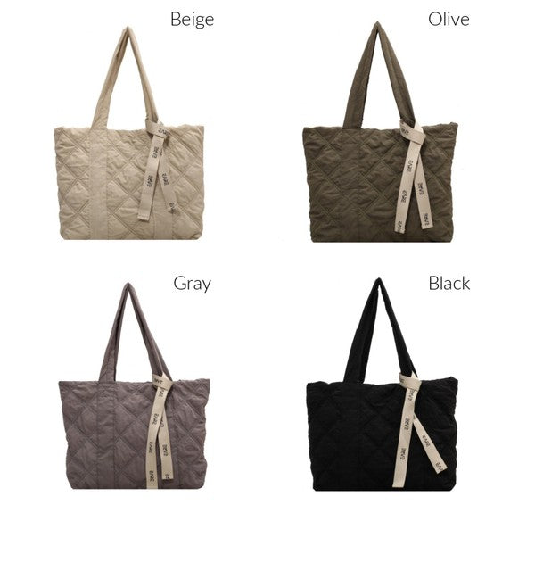 Quilted Tote-Charmful Clothing Boutique