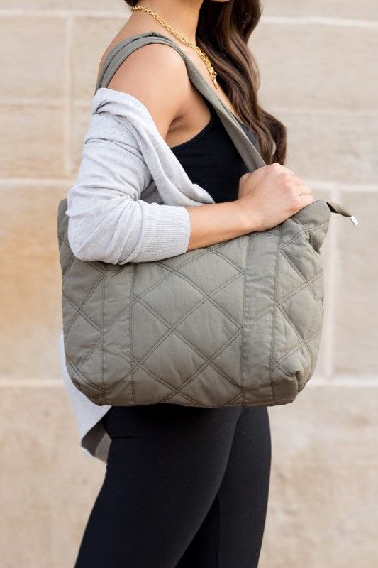 Quilted Tote-Charmful Clothing Boutique