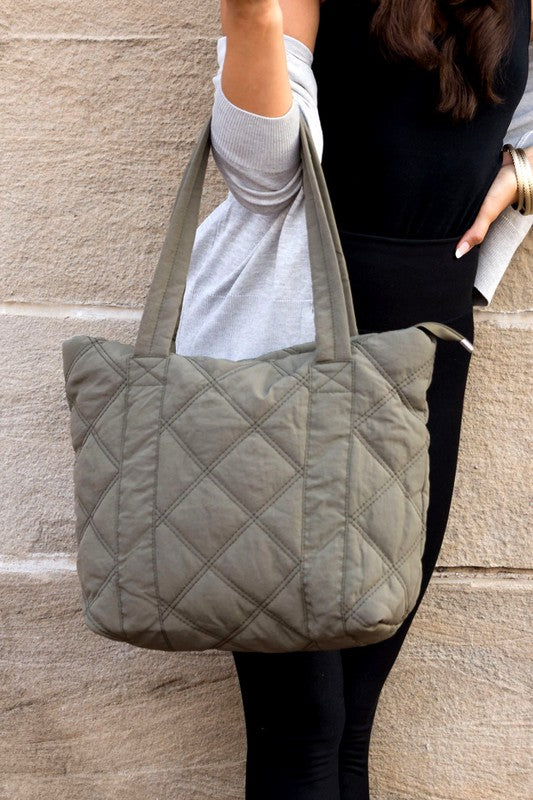 Quilted Tote-Charmful Clothing Boutique